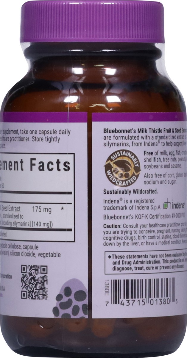 slide 13 of 13, Bluebonnet Nutrition Milk Thistle 60 Capsules, 60 ct