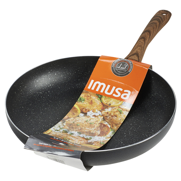 slide 1 of 1, IMUSA 12" Fry Pan with Wood Handle, 1 ct