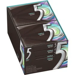 5 Gum RPM Mint Sugar Free Gum Bulk, 15 Count (Pack of 10)