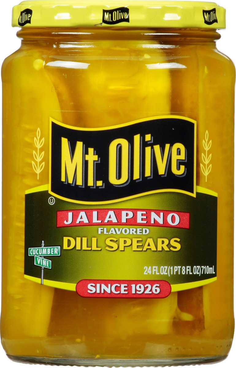 slide 5 of 9, Mt. Olive Dill Spears Jalapeno Pickles 24 fl oz, 24 fl oz