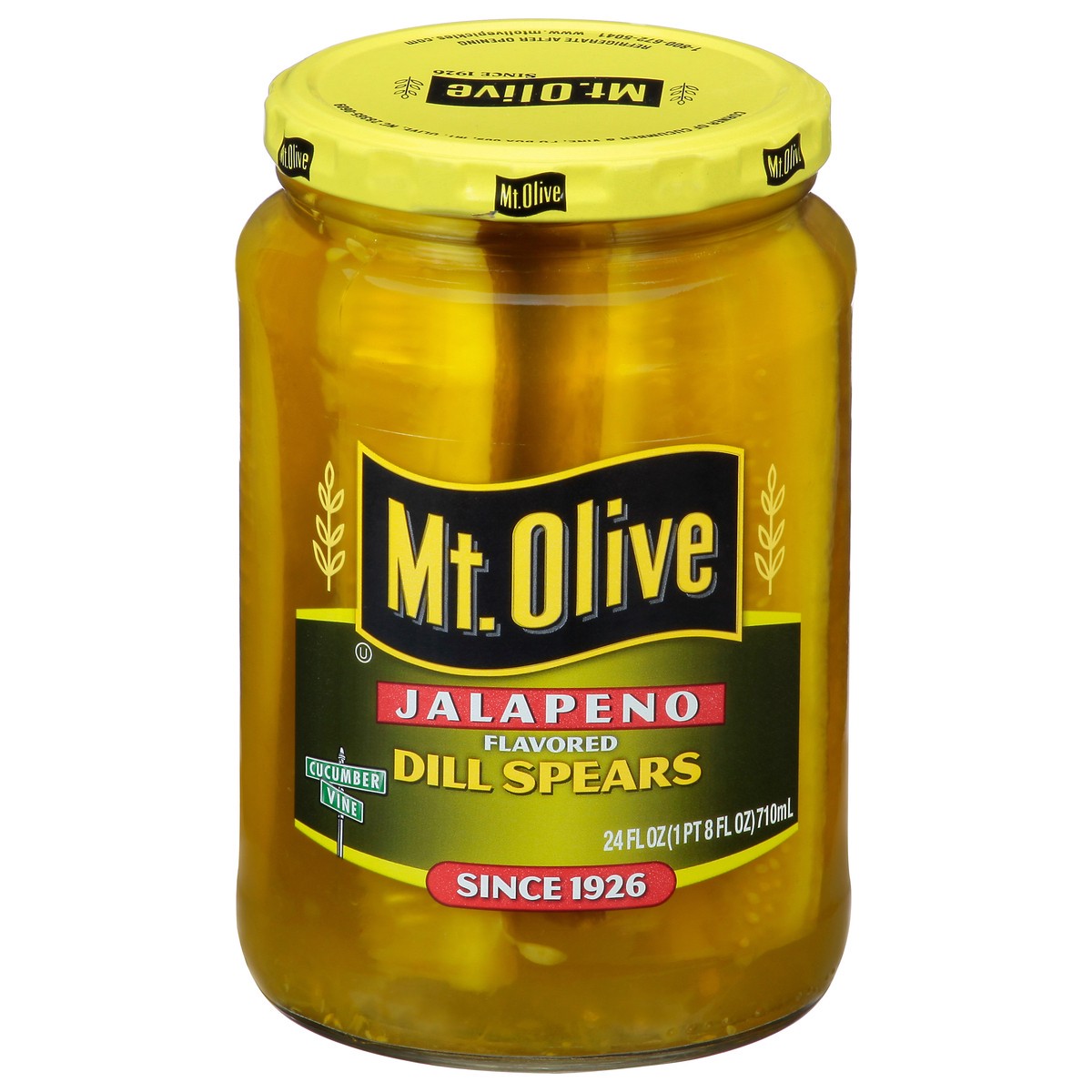 slide 1 of 9, Mt. Olive Dill Spears Jalapeno Pickles 24 fl oz, 24 fl oz