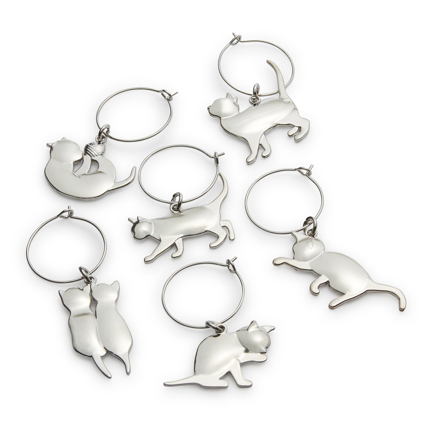 slide 1 of 1, True Brands Viski Cat Wine Charms, 6 ct