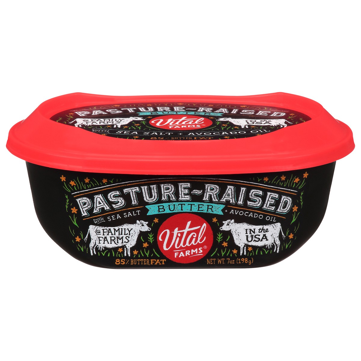 slide 1 of 9, Vital Farms Butter Spread With Avacado Oil, 7 oz