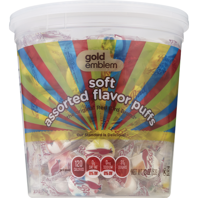 slide 1 of 1, Ge Asst Flvrs Pffs, 1 ct