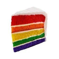 Bakery Cake Colossal Slice Rainbow - Each (1130 Cal)