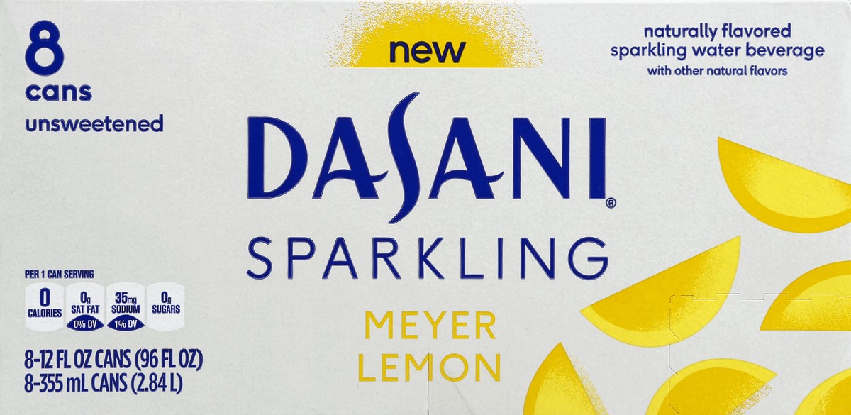 slide 2 of 6, Dasani Lemon Sparkling Water, 8 ct; 12 fl oz