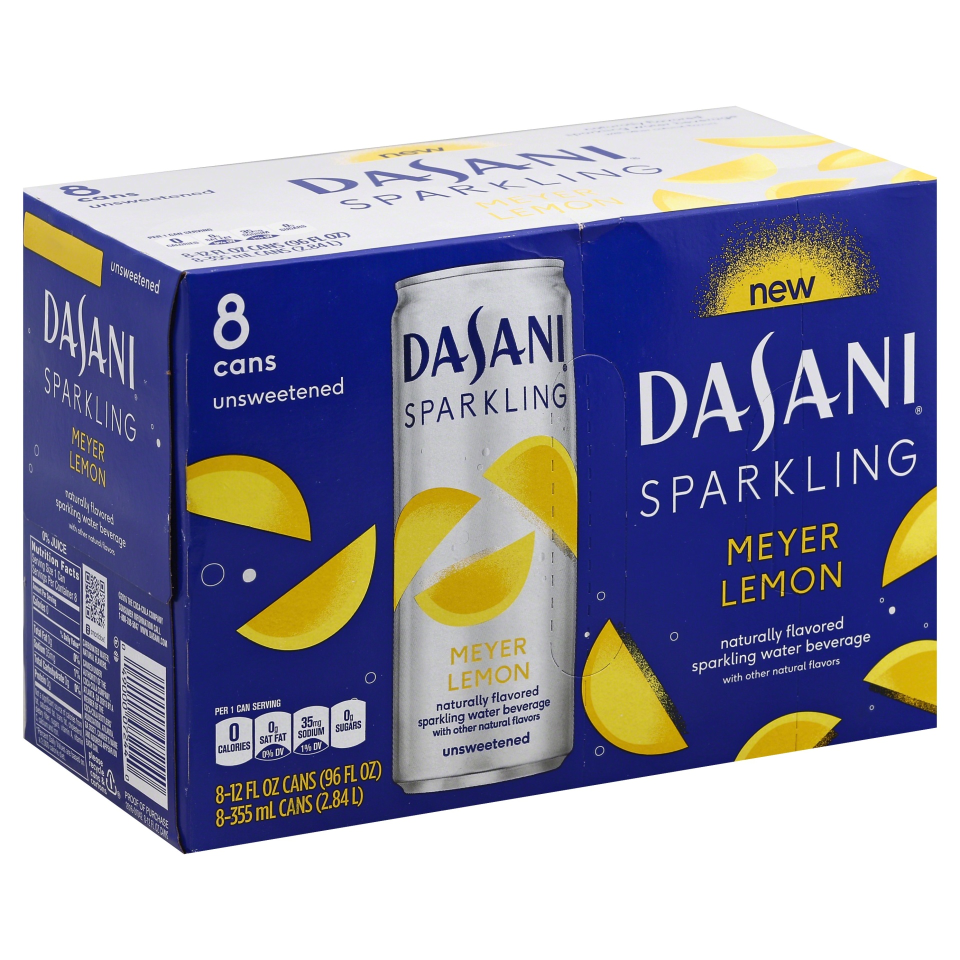 slide 1 of 6, Dasani Lemon Sparkling Water, 8 ct; 12 fl oz