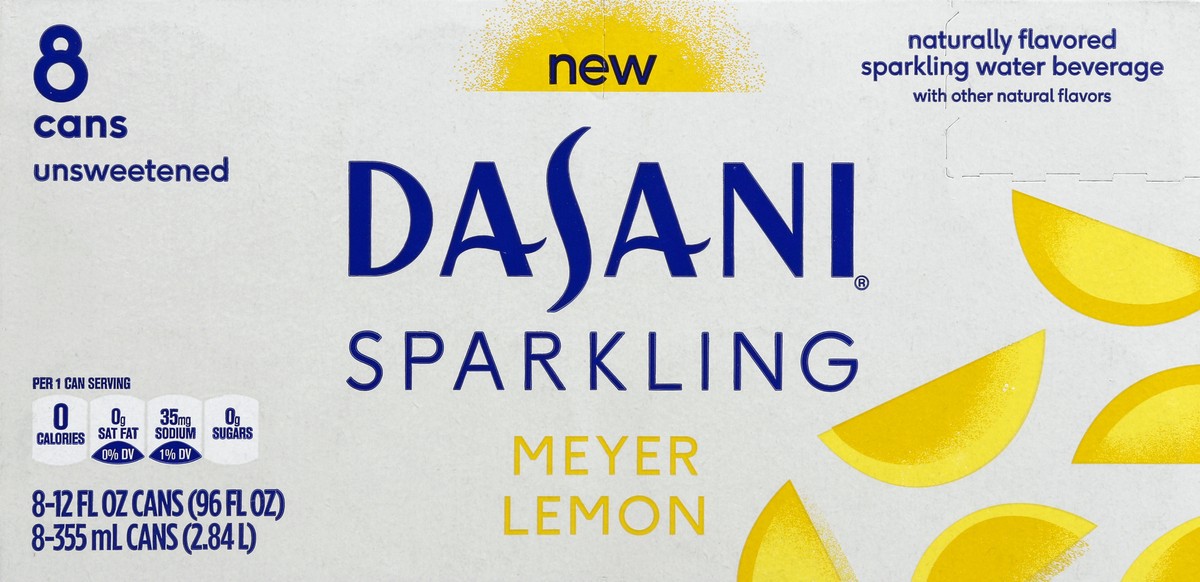 slide 4 of 6, Dasani Lemon Sparkling Water, 8 ct; 12 fl oz