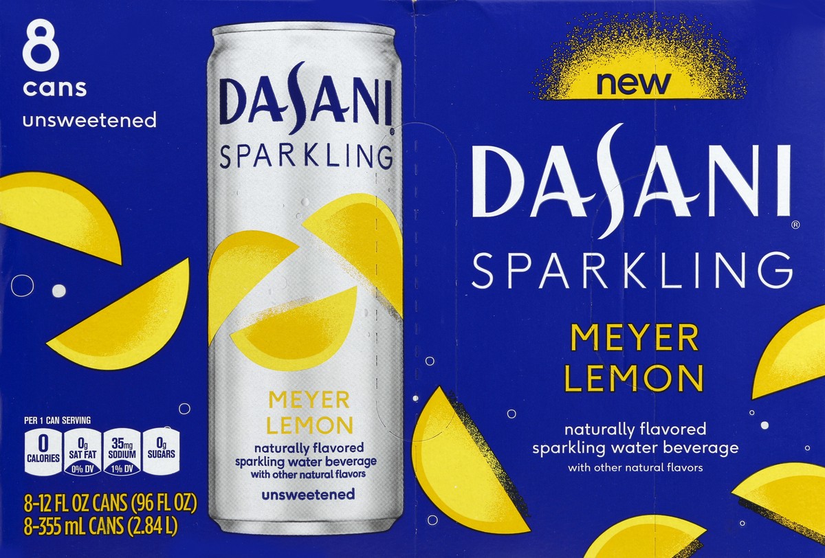 slide 5 of 6, Dasani Lemon Sparkling Water, 8 ct; 12 fl oz