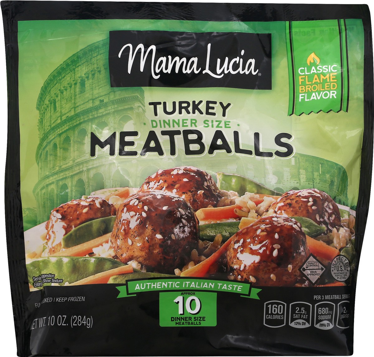 slide 7 of 8, Mama Lucia Turkey Meatballs, 10 oz