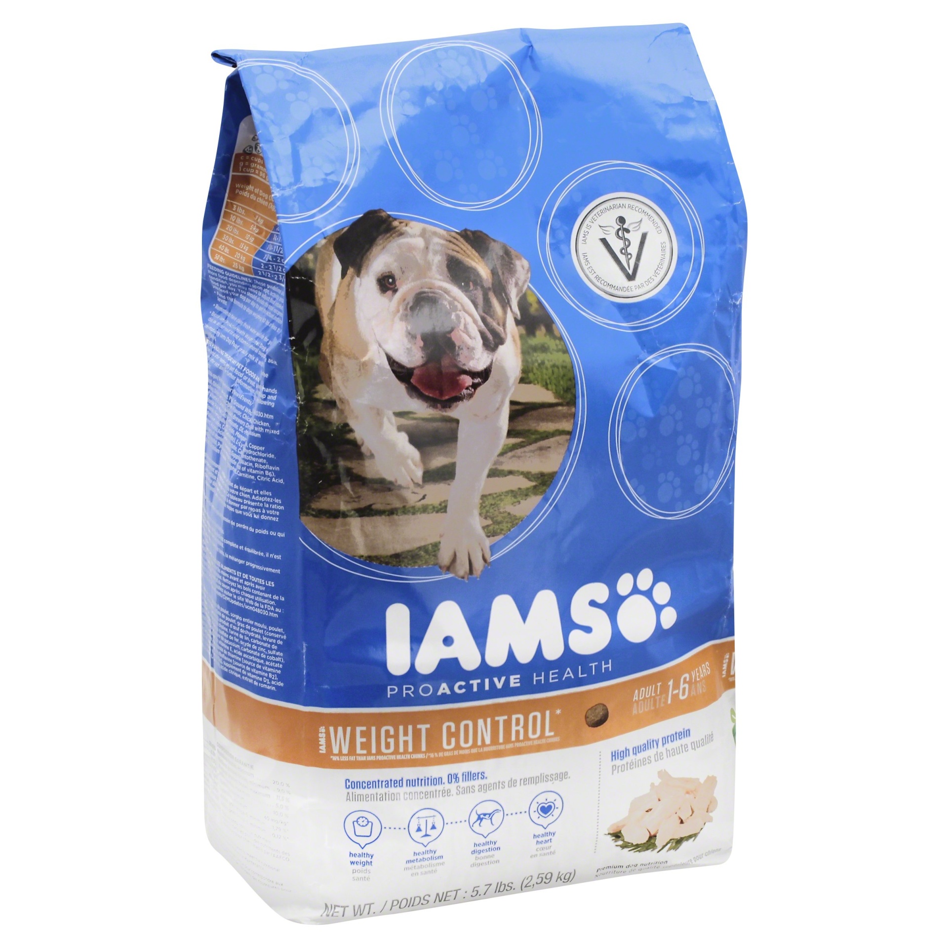 slide 1 of 6, IAMS ProActive Health Optimal Weight Adult Dog Food, 5.7 lb