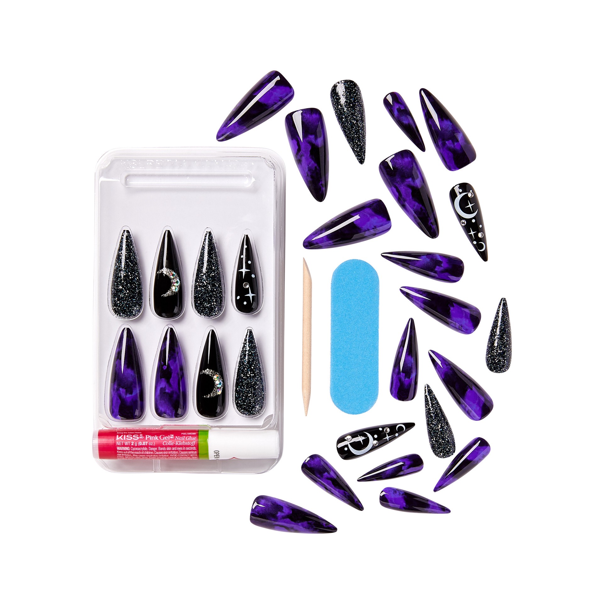 slide 5 of 5, KISS Halloween Special Design Nails, ‘Trick or Treat'', 28 Count, 31 pc