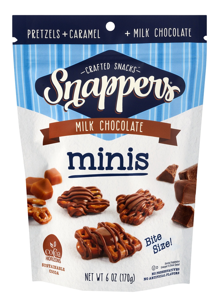 slide 1 of 1, Snappers Minis Milk Chocolate, 6 oz