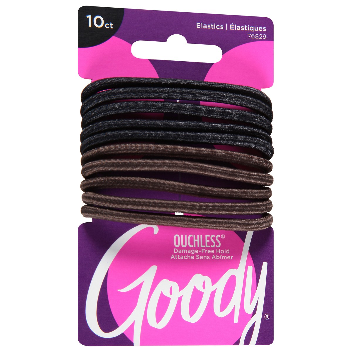 slide 5 of 11, Goody Ouchless 4 Millimeter Braided Black Elastics 10 ea, 10 ct