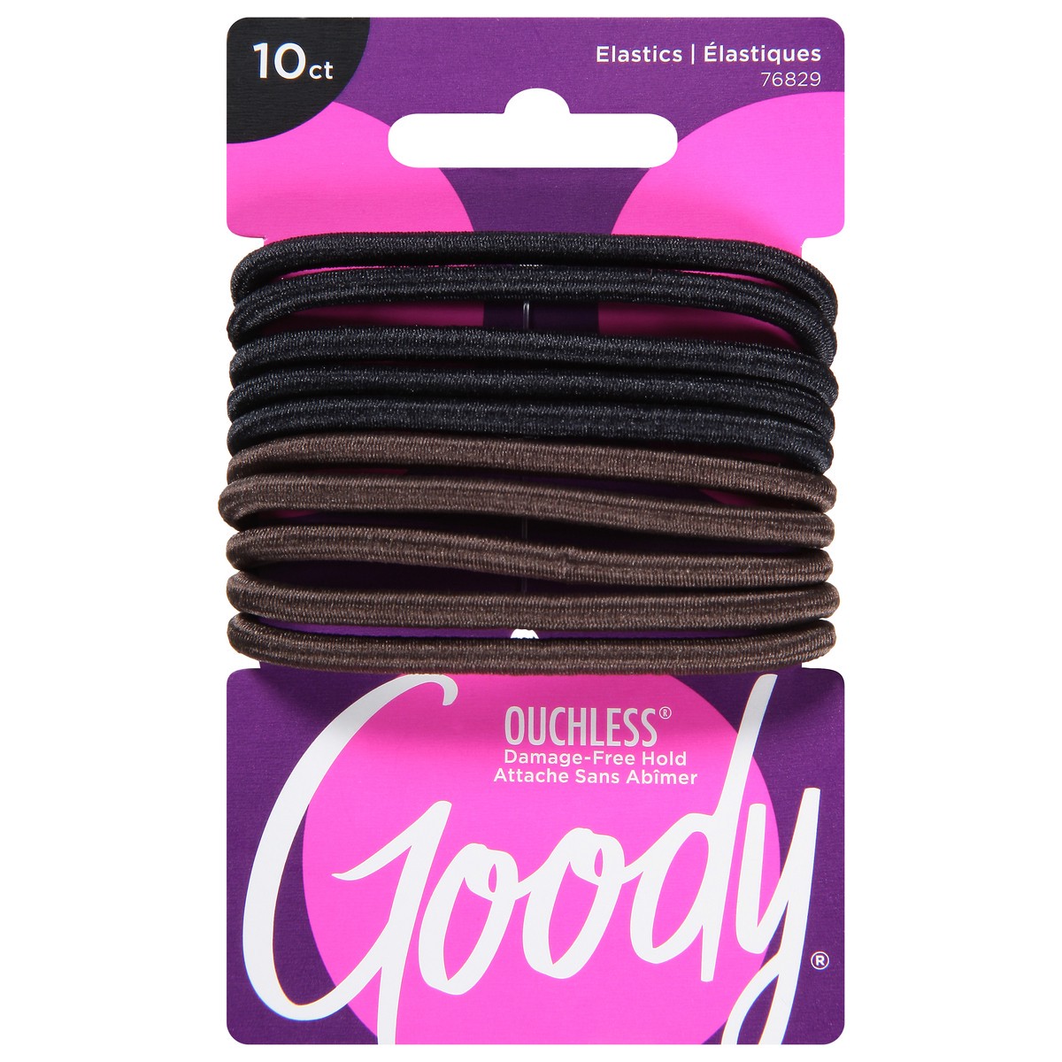 slide 1 of 11, Goody Ouchless 4 Millimeter Braided Black Elastics 10 ea, 10 ct