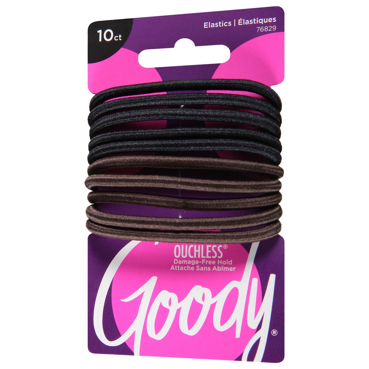 slide 6 of 11, Goody Ouchless 4 Millimeter Braided Black Elastics 10 ea, 10 ct