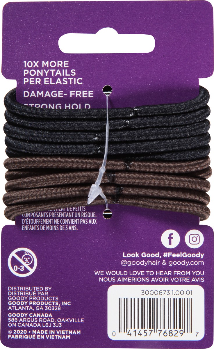 slide 7 of 11, Goody Ouchless 4 Millimeter Braided Black Elastics 10 ea, 10 ct