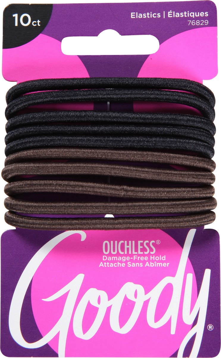 slide 10 of 11, Goody Ouchless 4 Millimeter Braided Black Elastics 10 ea, 10 ct