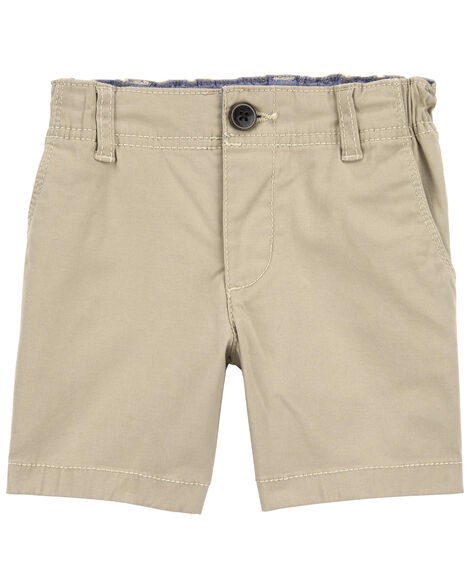 slide 1 of 3, Oshkosh Toddler Stretch Chino Shorts Khaki 3T, 3T