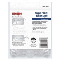 slide 3 of 5, Meijer Unflavored SuperSlip Flosser with Gum Stimulator pick, 90 ct