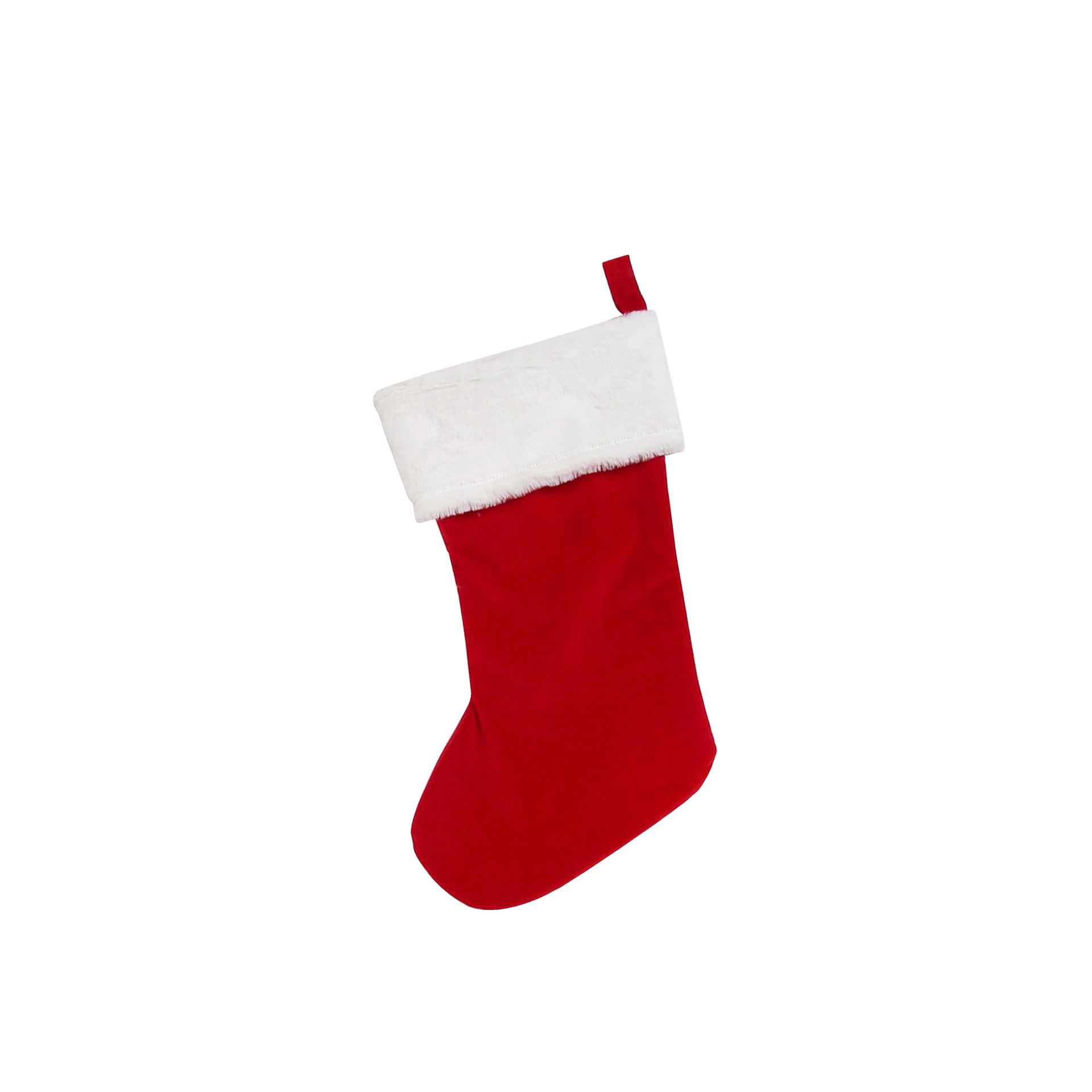 slide 2 of 2, 18" Classic Red With White Faux Fur Stocking By Ashland, 18 in
