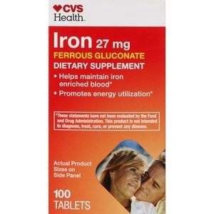 slide 1 of 1, CVS Health Iron Tablets, 100 Ct, 1 ct