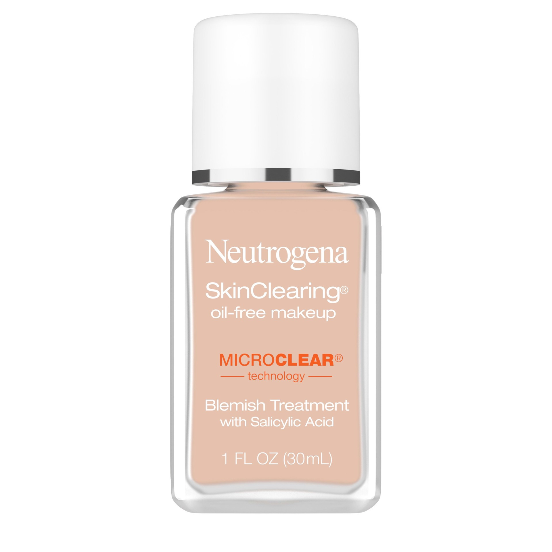 slide 1 of 6, Neutrogena Skin Clearing Liquid Makeup - 90 Warm Beige, 1 fl oz