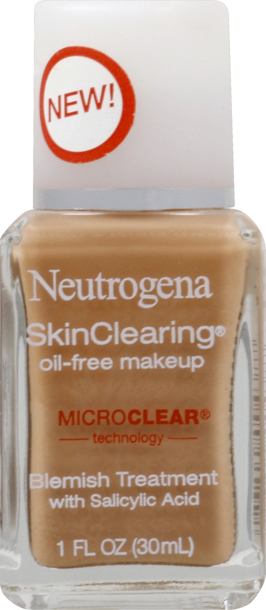 slide 2 of 6, Neutrogena Skin Clearing Liquid Makeup - 90 Warm Beige, 1 fl oz