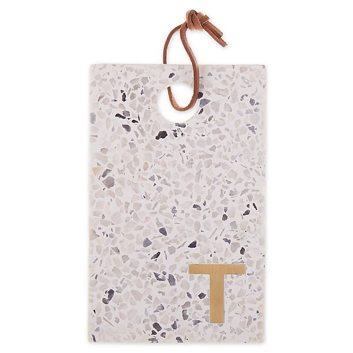 slide 1 of 3, Artisanal Kitchen Supply Terrazzo Monogram Letter T'' Cheese Board'', 1 ct