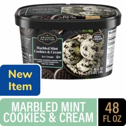 MINT COOKIES & CREAM ICE CREAM - PRIVATE SELECTION - 48 FL OZ