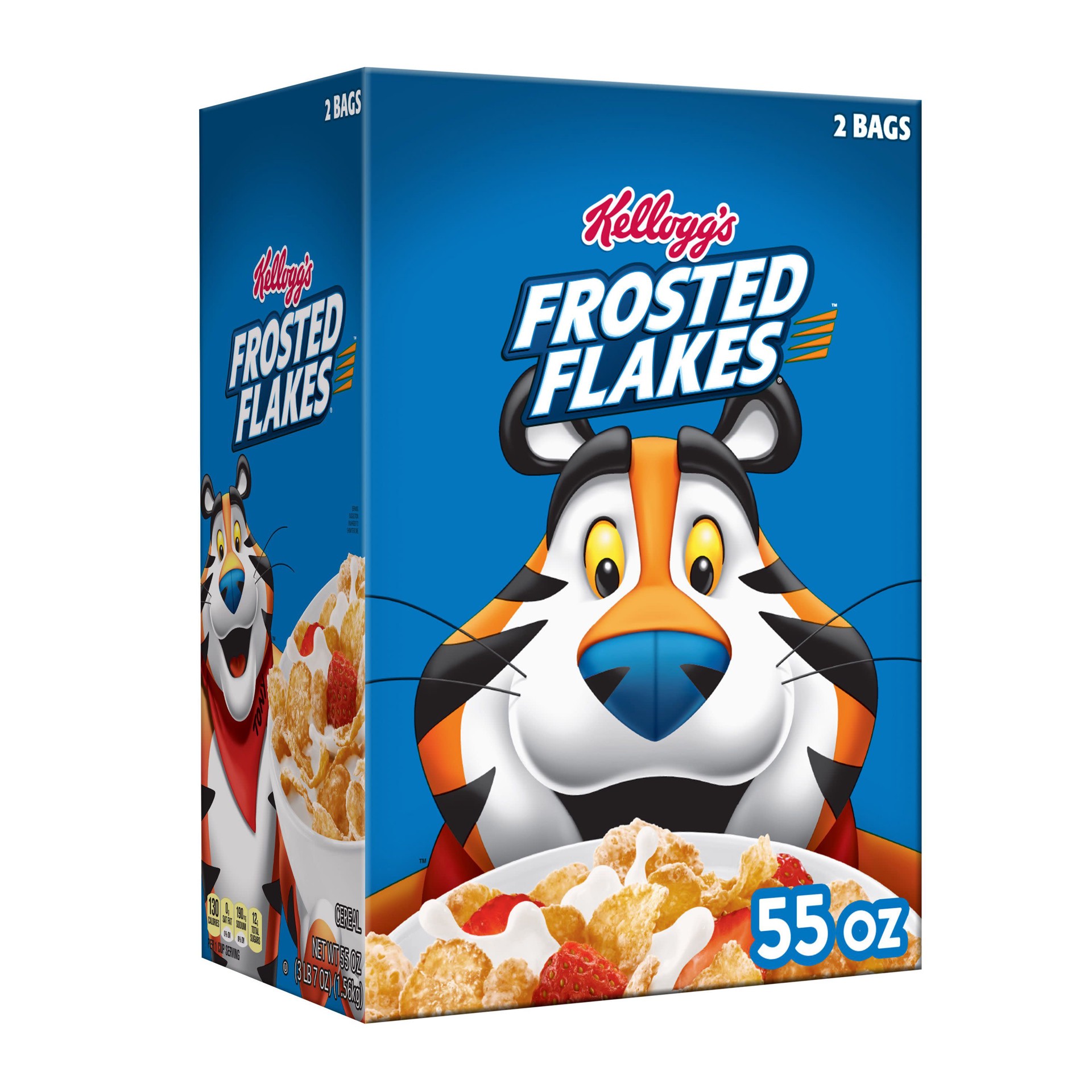 slide 1 of 5, Frosted Flakes Breakfast Cereal, 55 oz