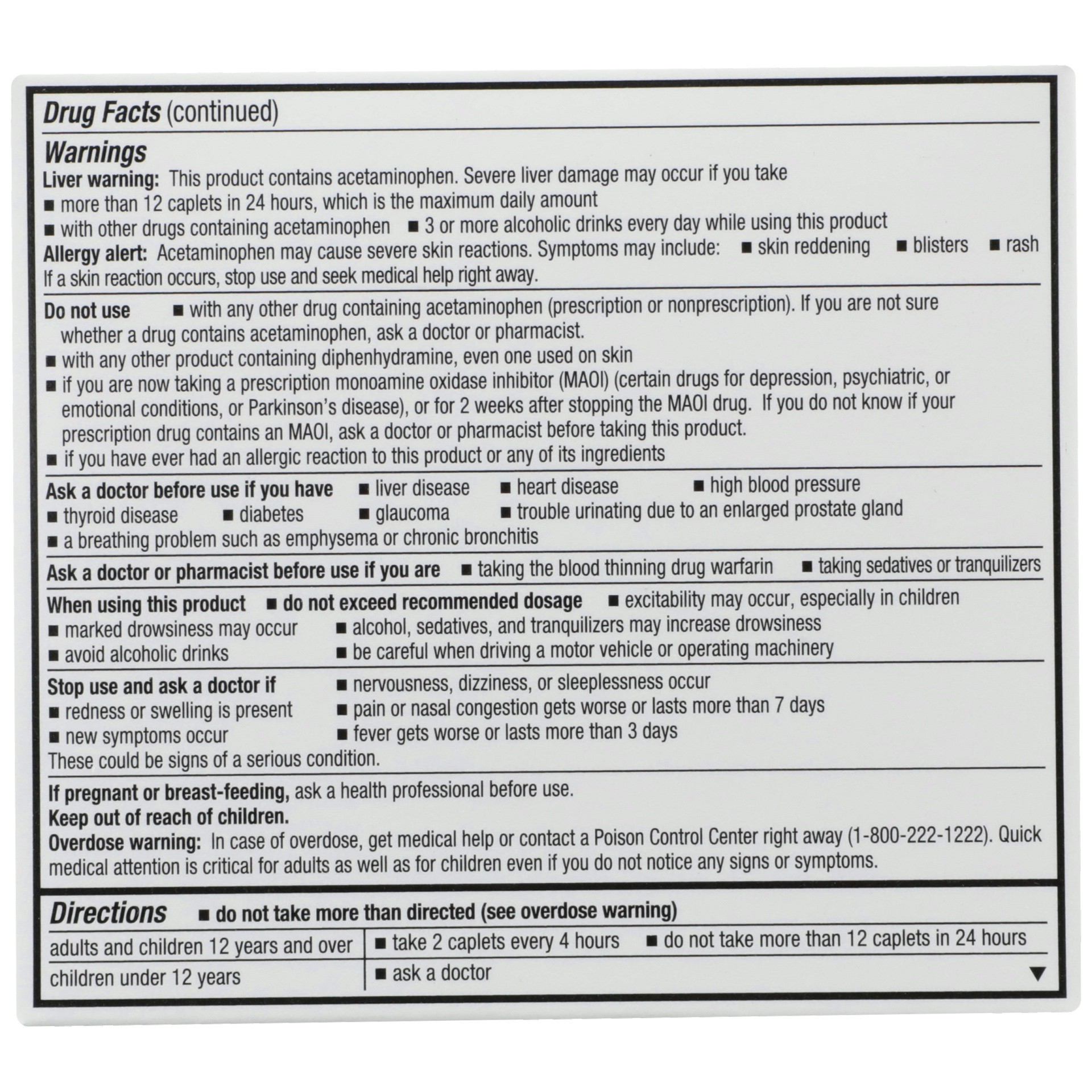 slide 6 of 6, TopCare Severe Allergy Plus Sinus Headache Maximum Strength Caplets, 20 ct