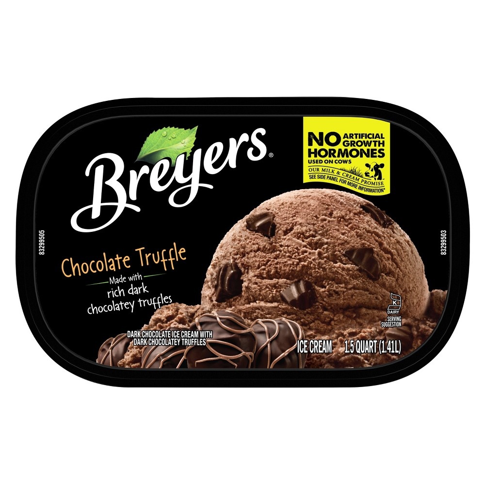 slide 4 of 5, Breyers Chocolate Truffle Ice Cream, 1.5 qt