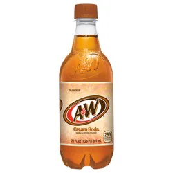 A&W Cream Soda, 20 fl oz bottle