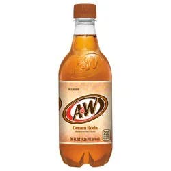 A&W Cream Soda, 20 fl oz bottle