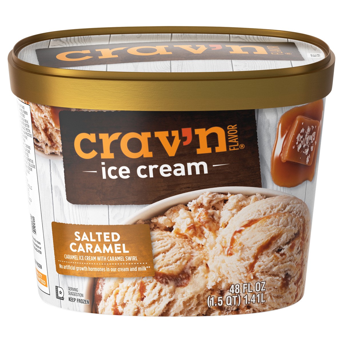 slide 3 of 4, Crav'n Crav'n Ice Cream - Salted Caramel, 48 fl oz