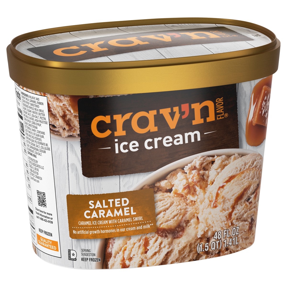 slide 4 of 4, Crav'n Crav'n Ice Cream - Salted Caramel, 48 fl oz