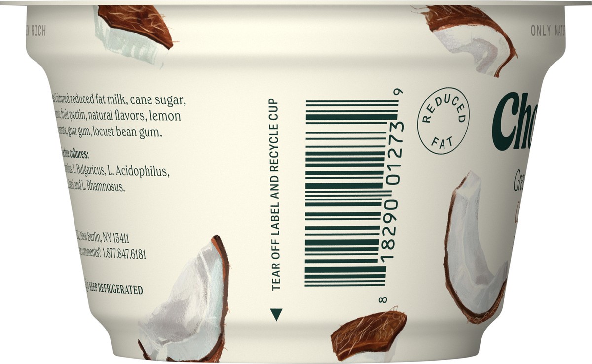 slide 7 of 9, Chobani Coconut Blended Low Fat Greek Yogurt - 5.3oz, 5.3 oz