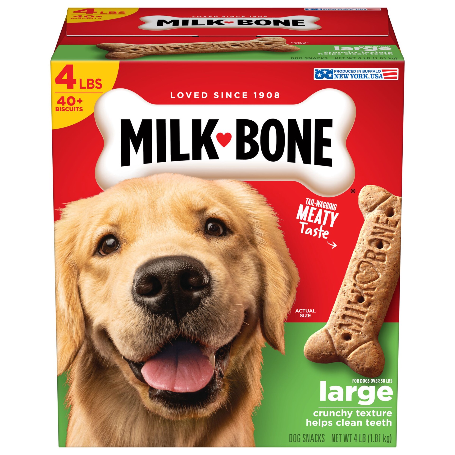 slide 1 of 8, Milk-Bone Original Dog Biscuits, Large Crunchy Dog Treats, 4 lbs., 4 lb