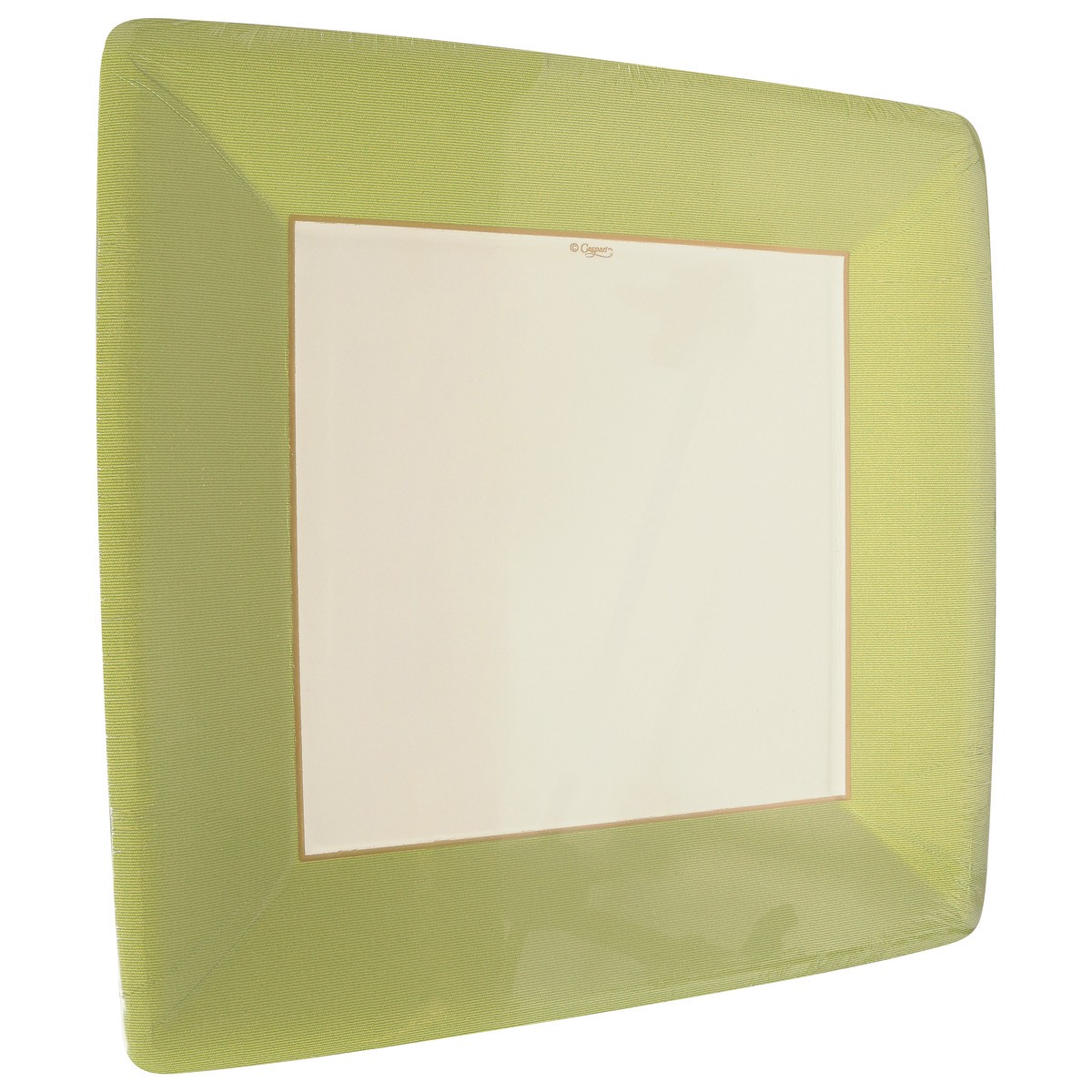 slide 8 of 9, Caspari Grossgrain Border Moss Green Dinner Plates 8 ea, 1 ct