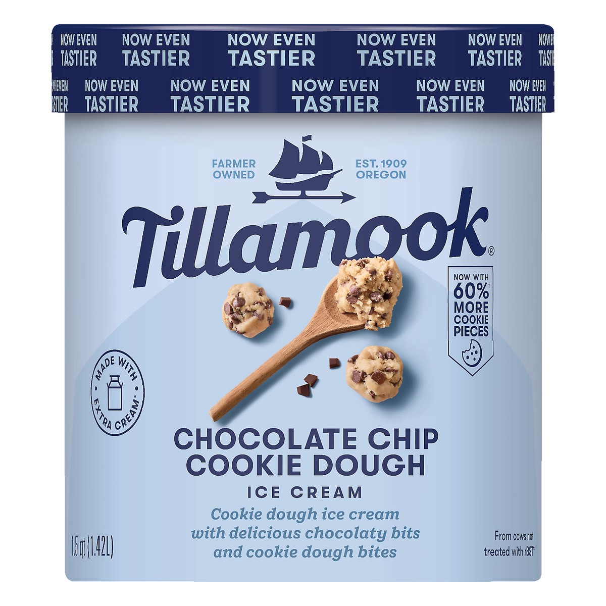 slide 6 of 6, Tillamook Chocolate Chip Cookie Dough Ice Cream - 48oz, 48 oz