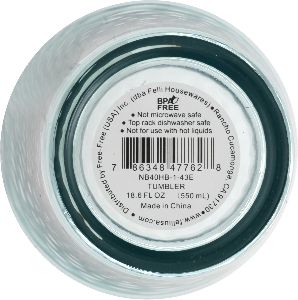 slide 3 of 10, Felli 18.6 Ounce Tumbler 1 ea, 1 ct