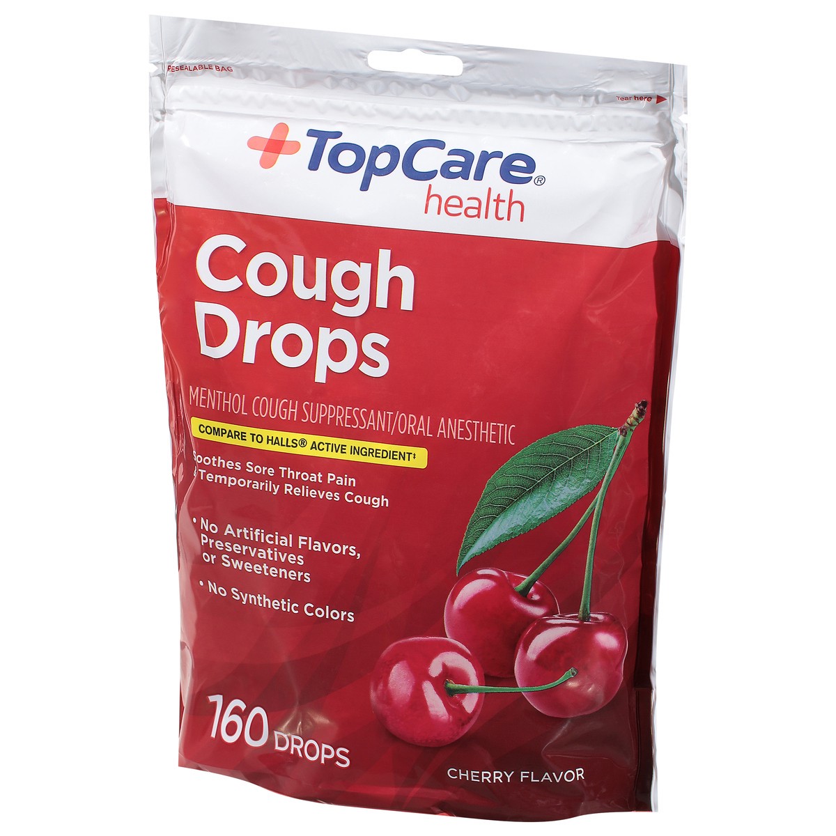slide 7 of 9, Topcare Cough Drops, Cherry Flavor, 160 ct