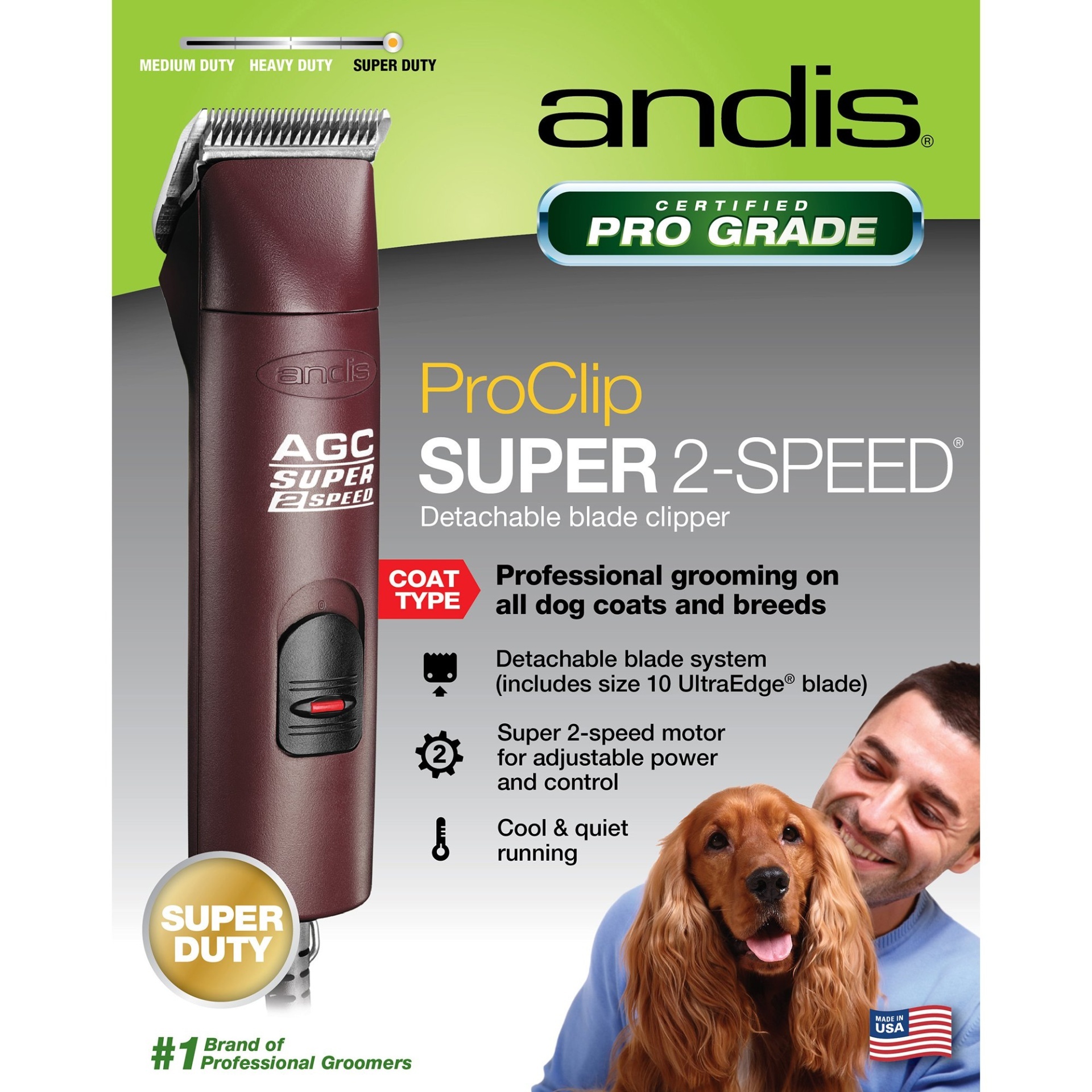 slide 1 of 1, Andis AGC2 Super 2-Speed Professional Clipper with Detachable Blade, 1 ct