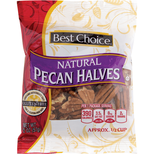 slide 1 of 1, Best Choice Pecan Halves, 2 oz