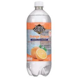 First Street Orange Creme Sparkling Water - 1 liter