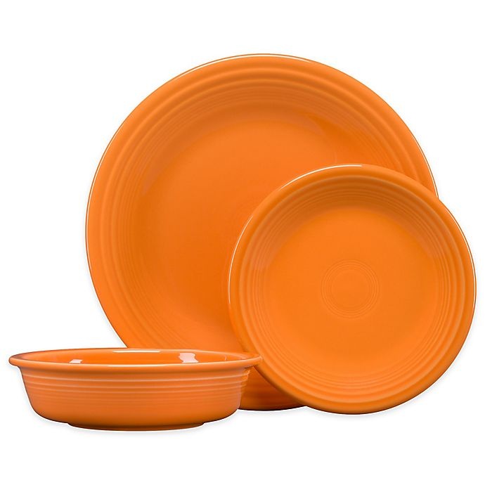 slide 1 of 1, Fiesta Classic Place Setting - Tangerine, 3 ct