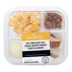 H-E-B Meal Simple Turkey Cheese Egg and Almonds Snack Tray