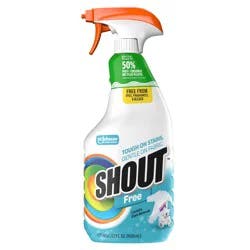 Shout Free Laundry Stain Remover, Active Enzyme Formula is Dye, Fragrance, and Bleach Free, Removes 100+ Types of Stains, including Baby Stains - 22oz Spray