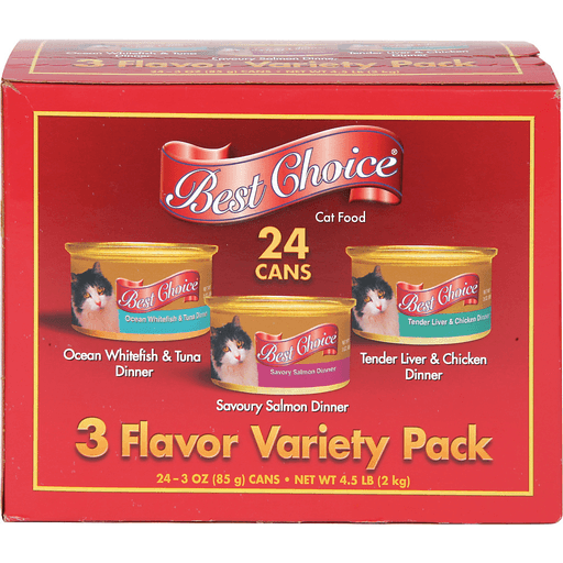 slide 1 of 1, Best Choice 3-Flavor Var Cat 24pk, 72 oz